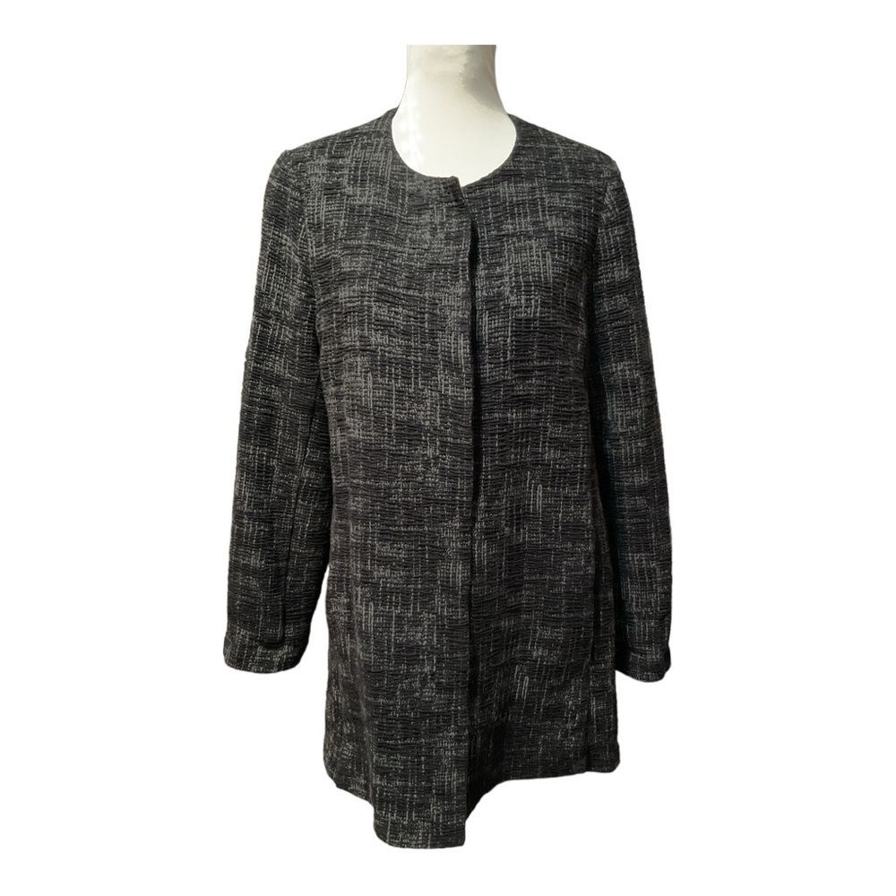 Eileen Fisher Organic Cotton Blend Open Front‎ Jacket Size L